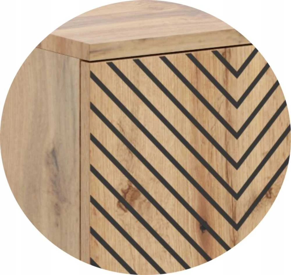 Knygų komoda Herringbone Oak Craft Decor