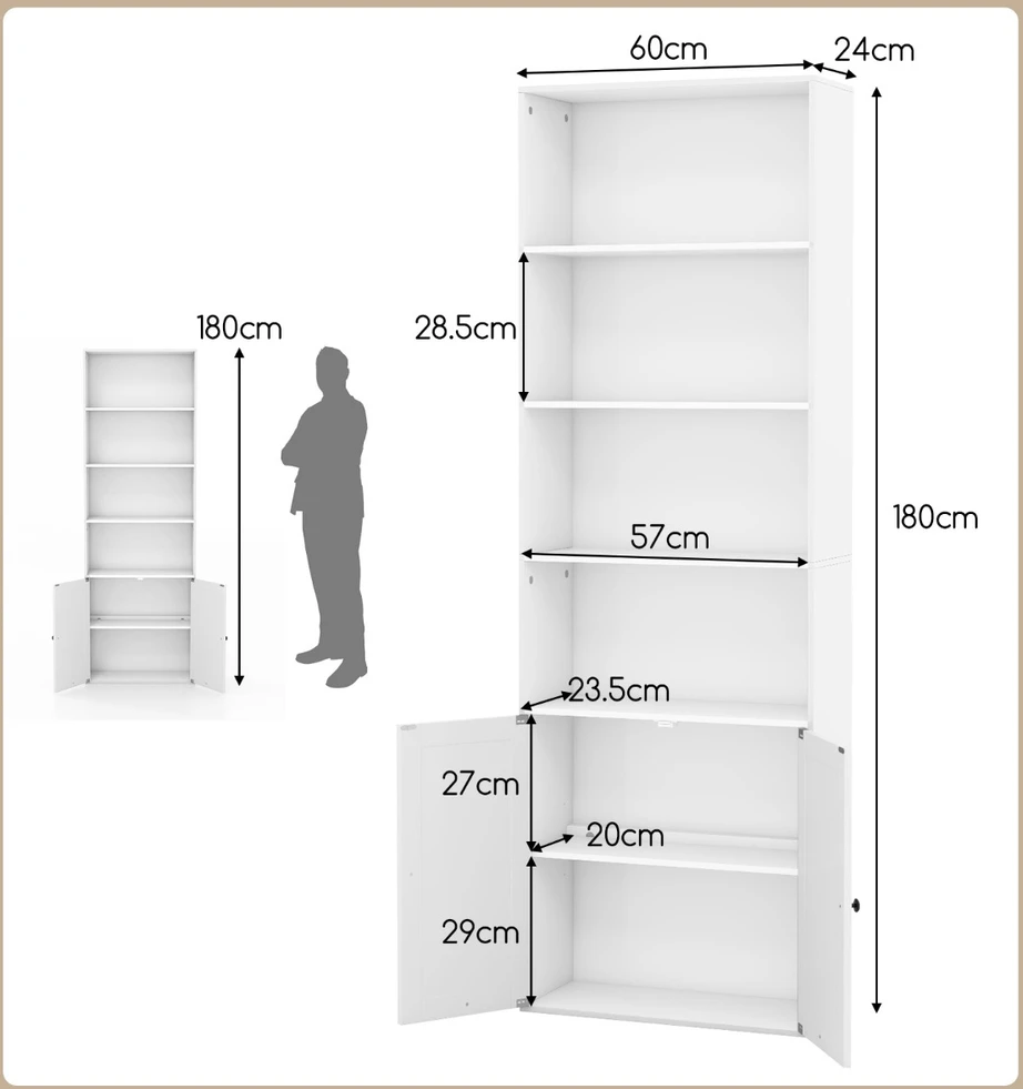Knygų lentyna 180 cm