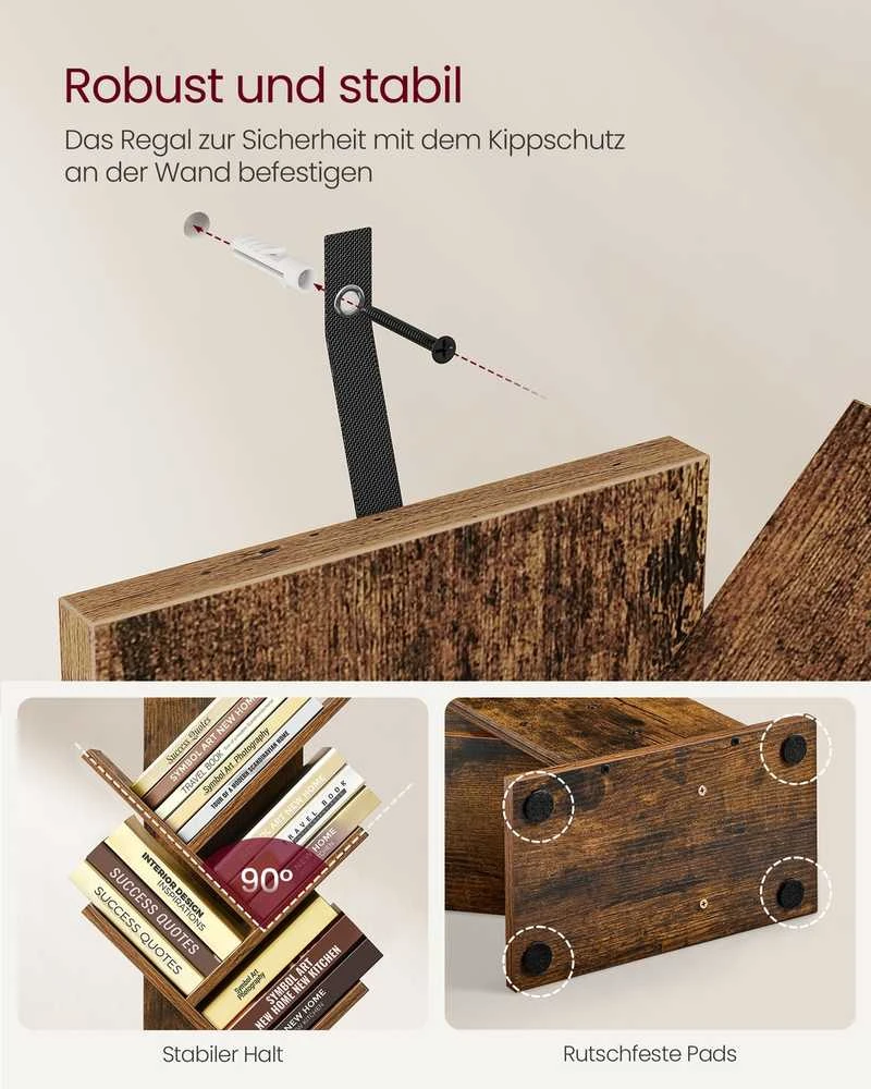 Songmics Knygų lentyna 20 x 38 x 115,2 cm