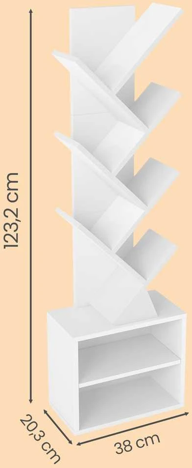 Songmics Knygų lentyna 20,3 x 38 x 123,2 cm
