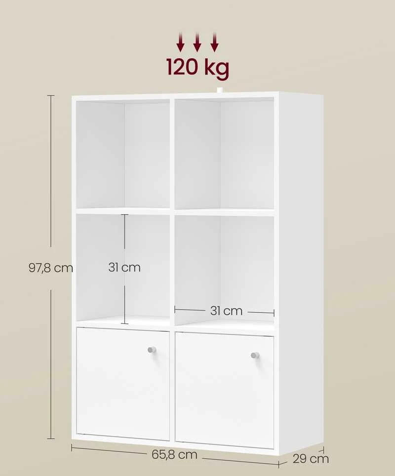 Songmics Knygų lentyna 29 × 65,8 × 97,8 cm