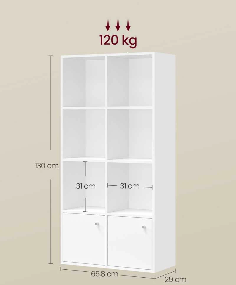 Songmics Knygų lentyna 29 x 65,8 x 130 cm