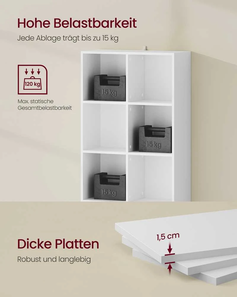 Songmics Knygų lentyna 29 x 65,8 x 130 cm