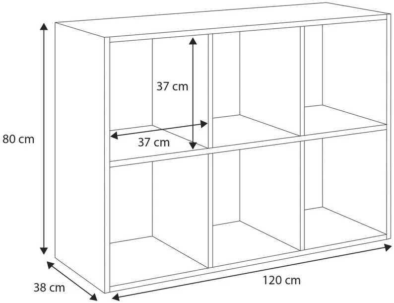 Knygų lentyna 2x3