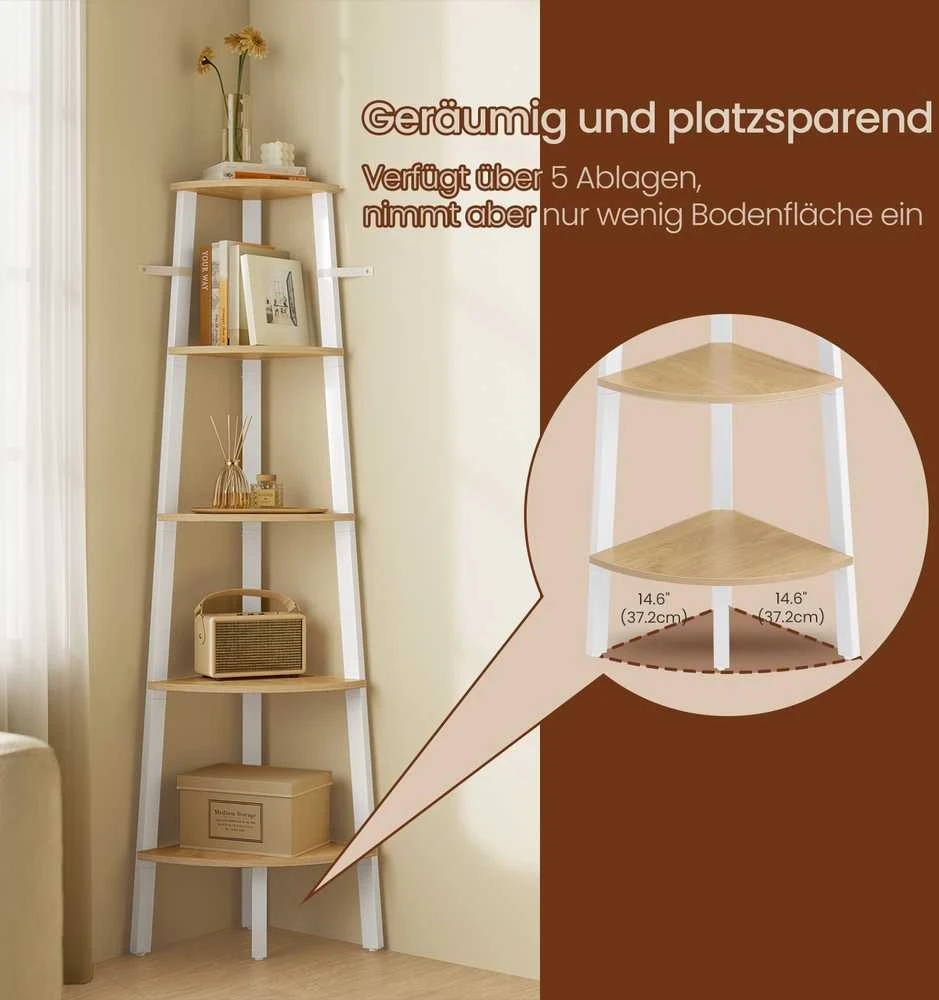 Songmics Knygų lentyna 5 lygių