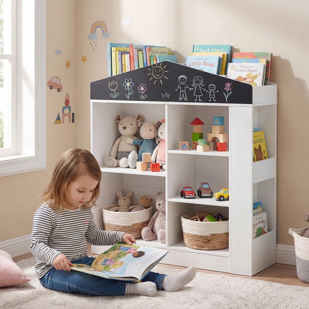 Knygų lentyna 94 x 30 x 102 cm balta