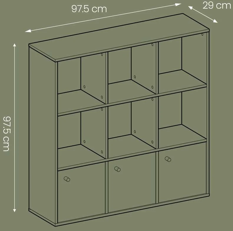Songmics Knygų lentyna 97,5 × 30 × 97,5 cm