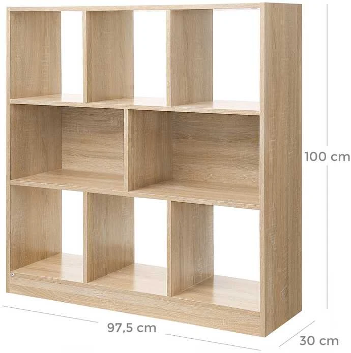 Songmics Knygų lentyna 97,5 x 100 x 30 cm