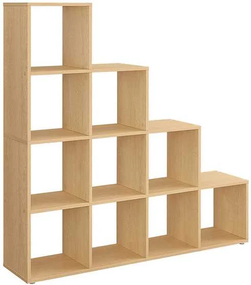 Kodustaar Vasagle Knygų spinta su 10 skyrių 29 x 129,5 x 129,5 cm ąžuolinė smėlio spalvos