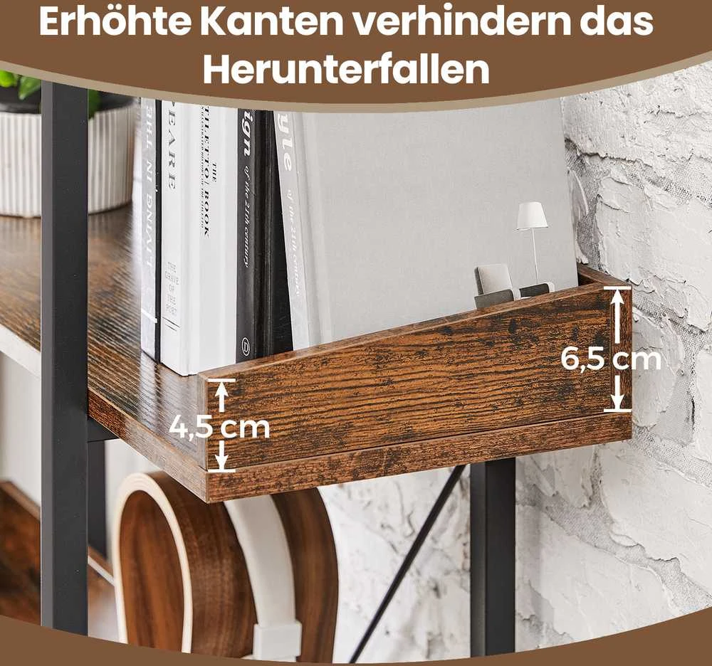 Songmics Knygų lentyna, 100x28x178 cm, 5 lentynos
