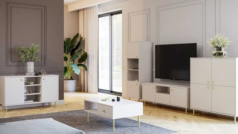 Komoda 135 x 50 cm kašmyro spalvos