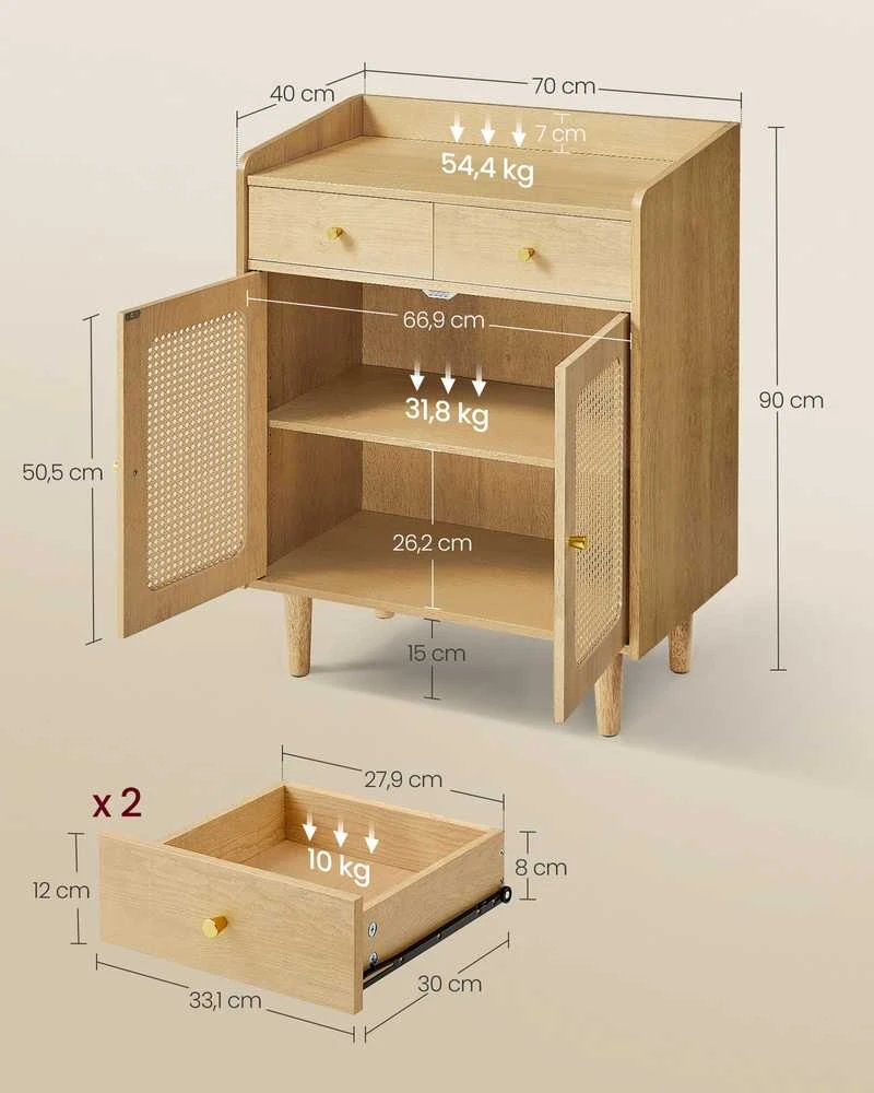 Songmics Komoda 40 × 70 × 90 cm