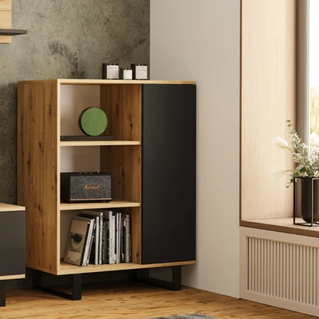 Komoda FONDI Oak artisan juodas