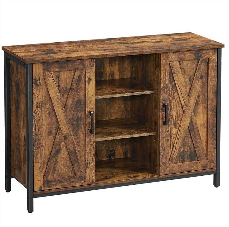 Vasagle Komoda vintage ruda-juoda