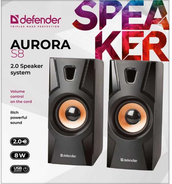 Kompiuterio kolonėlės Garsiakalbiai - Defender Aurora S8 2.0 8W USB