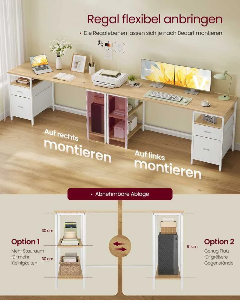 Songmics Kompiuterinis stalas 160 x 60 x 76 cm