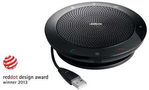 JABRA SPEAK 510 garsiakalbis, skirtas UC ir amp; BT USB konferencijos sprendimas 360 laipsnių mikrofono prijungimo ir atkūrimo nutildymo ir garsumo mygtukas
