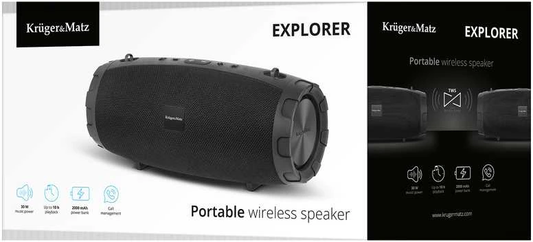 Kruger & Matz Explorer nešiojamasis Bluetooth garsiakalbis