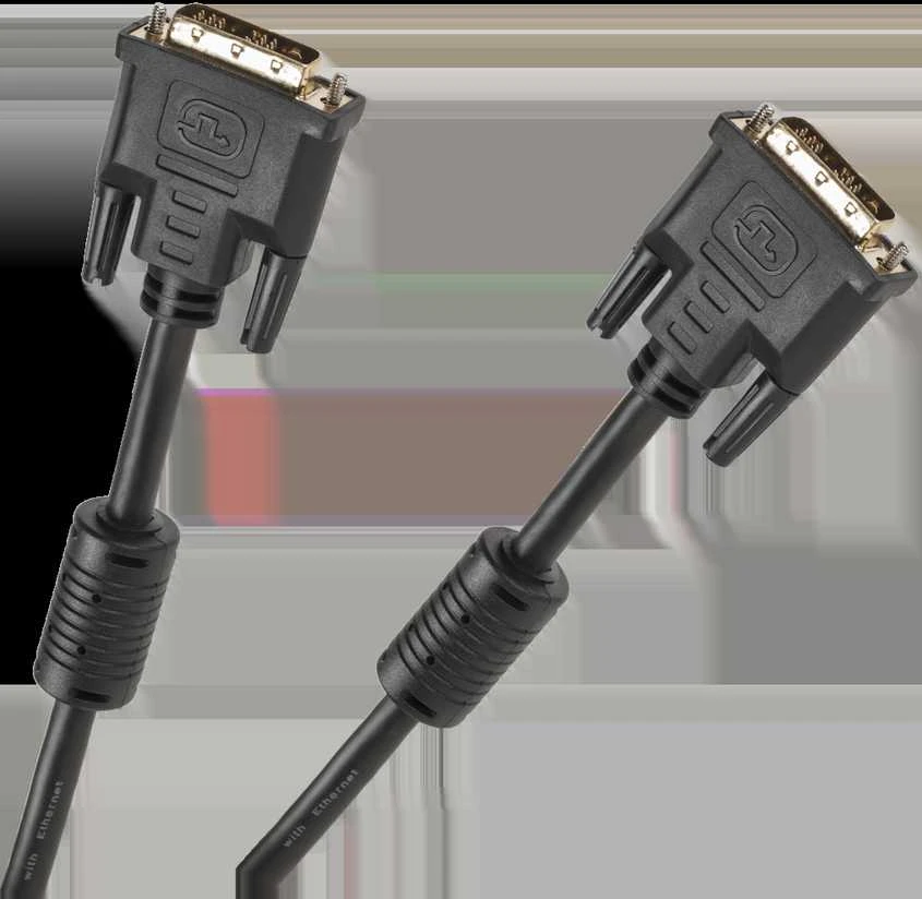Cabletech DVI-DVI kabelis 1.8m Juodas