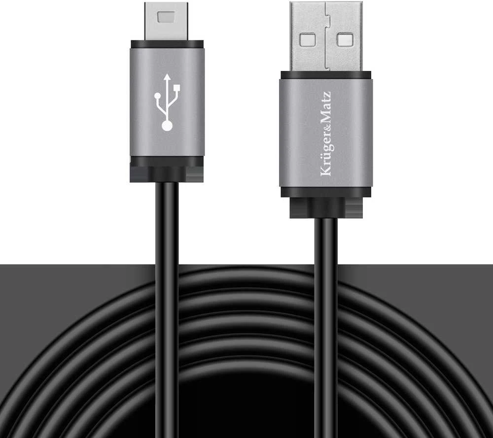 Kruger & Matz USB - mini USB kabelis 1m