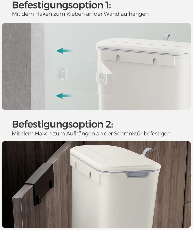 Songmics Komposto dėžė 9L balta