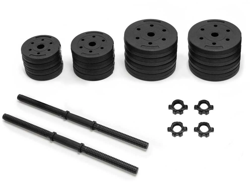 Springos Kompozitiniai hanteliai 2 x 15 kg juodi