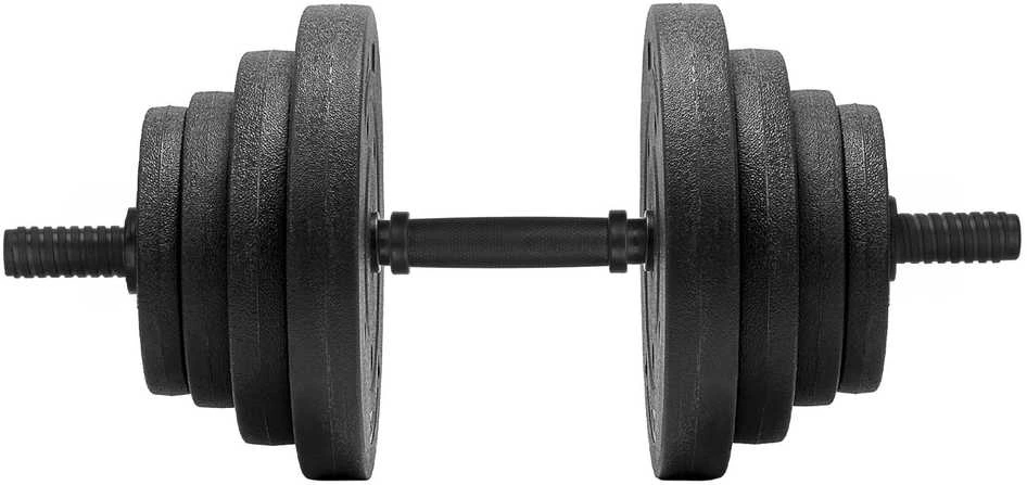 Springos Kompozitiniai hanteliai 2 x 15 kg juodi