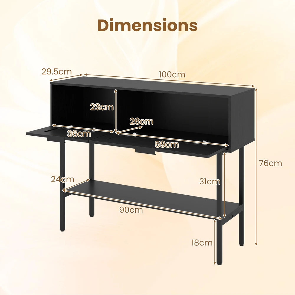 Konsolinis stalas 100 x 29.5 x 76 cm