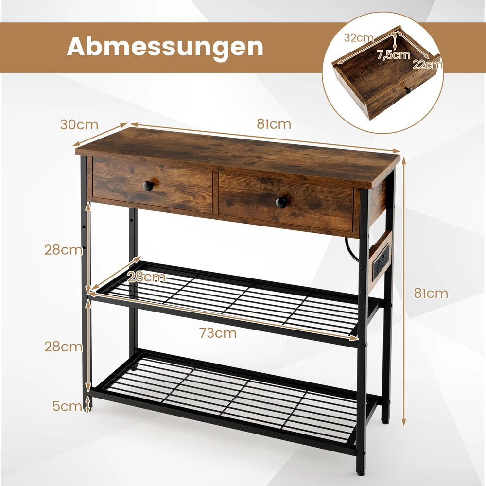 Konsolinis stalas 81 x 30 x 81 cm