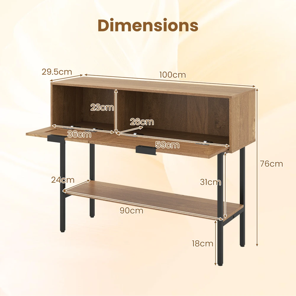 Konsolinis stalas 100 x 29.5 x 76 cm