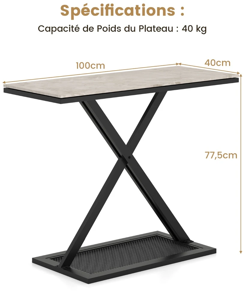 Konsolinis stalas 100 x 40 x 77 cm