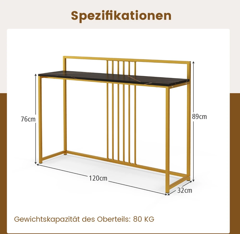 Konsolinis stalas 120 cm