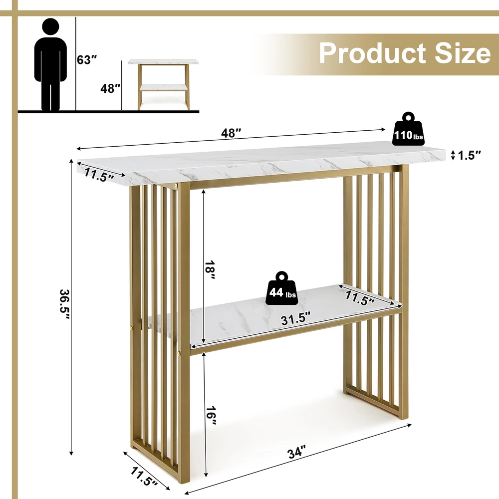 Konsolinis stalas 120 x 29,5 x 92,5 cm