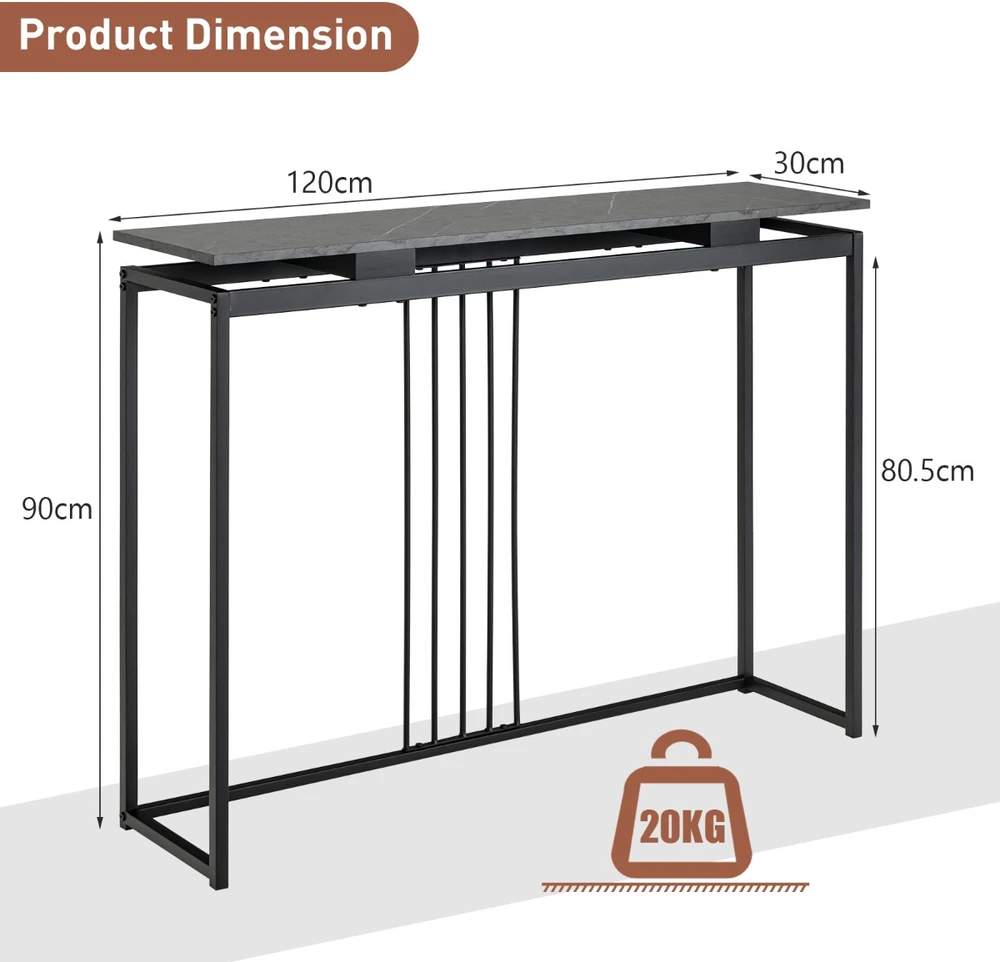 Konsolinis stalas 120 x 30 x 90 cm