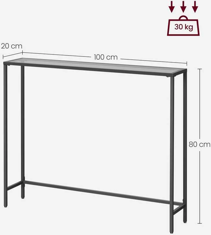 Songmics Konsolinis stalas 20 x 100 x 80 cm