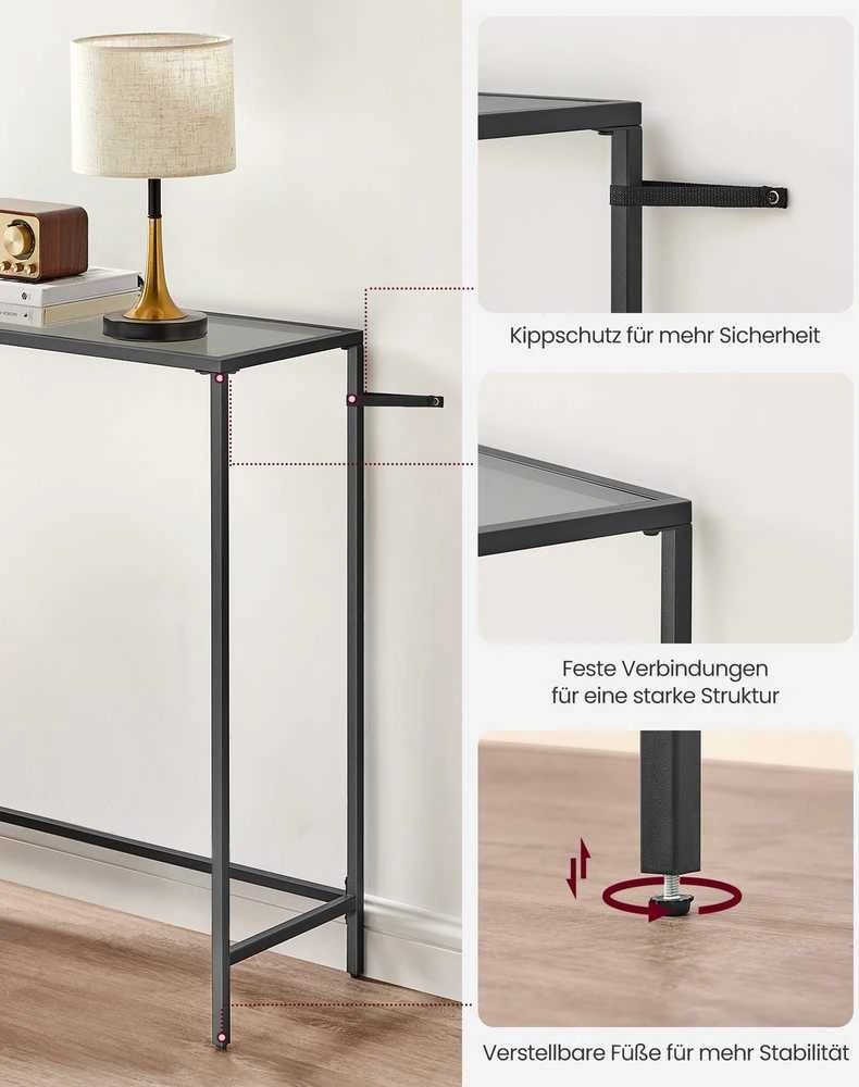 Songmics Konsolinis stalas 20 x 100 x 80 cm