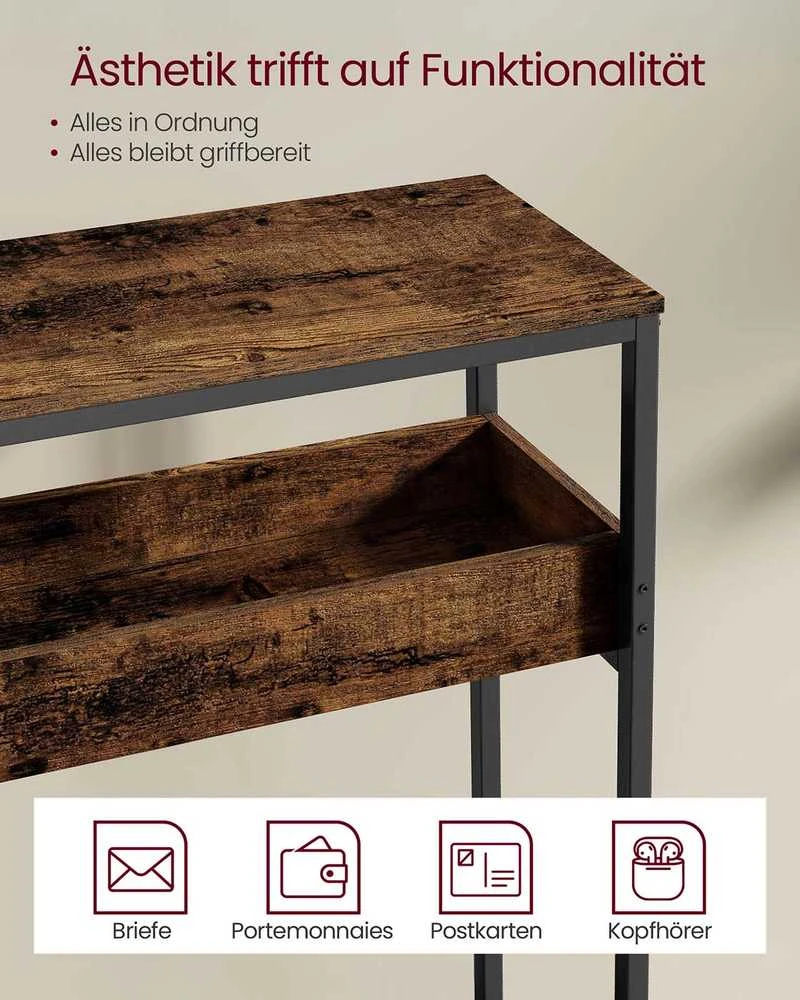 Songmics Konsolinis stalas 24 x 100 x 80 cm