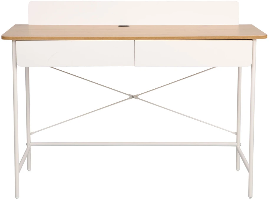 Home4You Rašomasis stalas FERDIE 120x48xH88cm, uosio/baltos spalvos