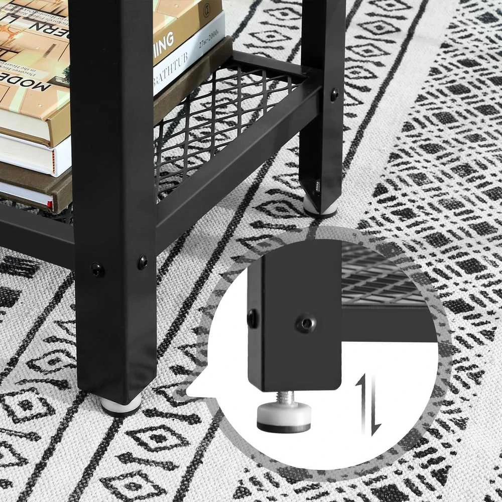 Songmics Vasagle Pramoninio stiliaus 3 lygių konsolinis staliukas