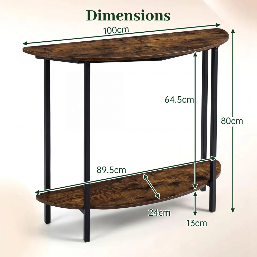 Konsolinis staliukas 100 x 29,5 x 80 cm