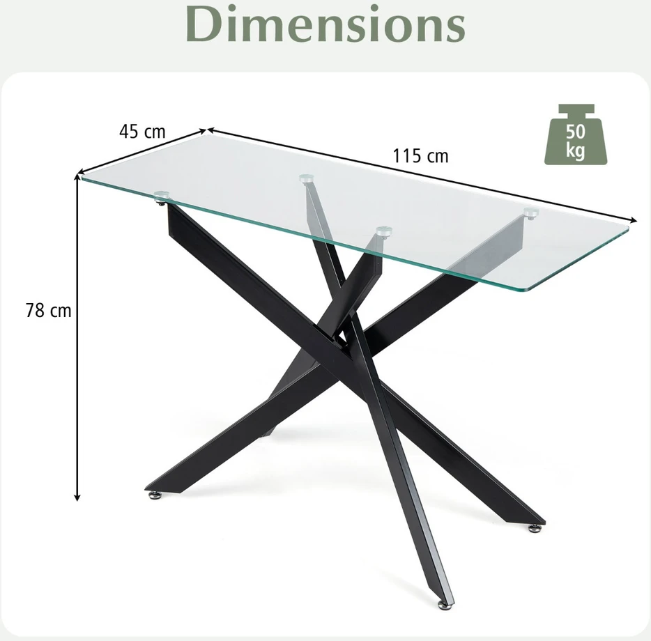 Konsolinis staliukas 115 x 45 x 78 cm