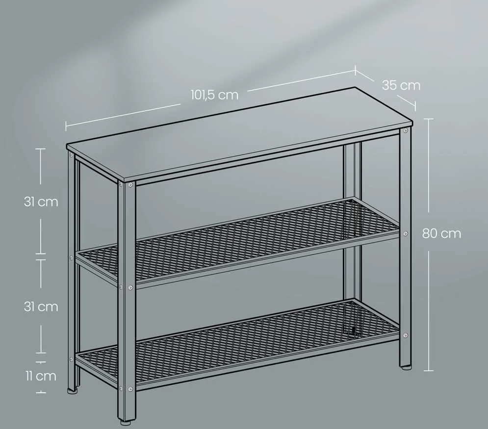 Songmics Konsolinis staliukas101,5 x 35 x 80 cm