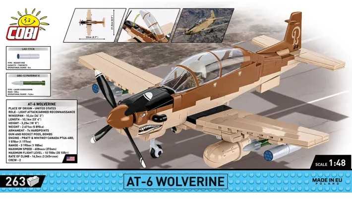 Cobi Konstravimo rinkinys AT-6 Wolverine, 263 dalys