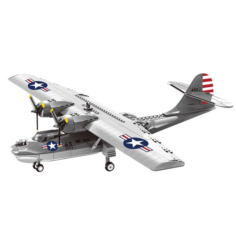 Lean Toys KONSTRUKCINIS LĖKTUVAS IŠ KALADĖLIŲ – PBY-5A CATALINA, 364 DET.