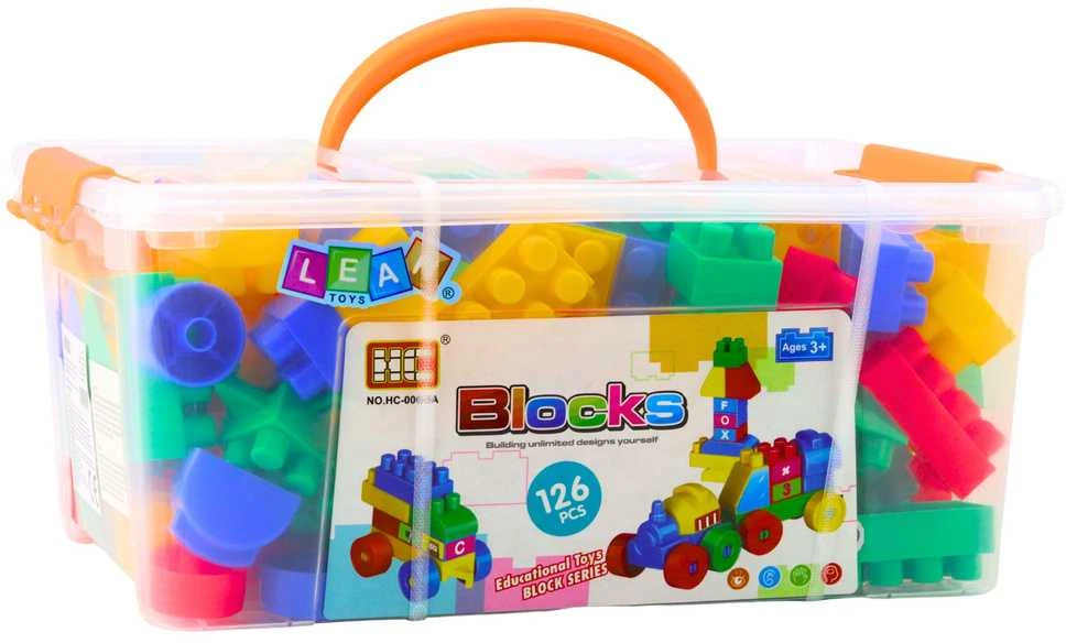 Lean Toys Konstruktorius dėžėje 126 vnt. spalvoti