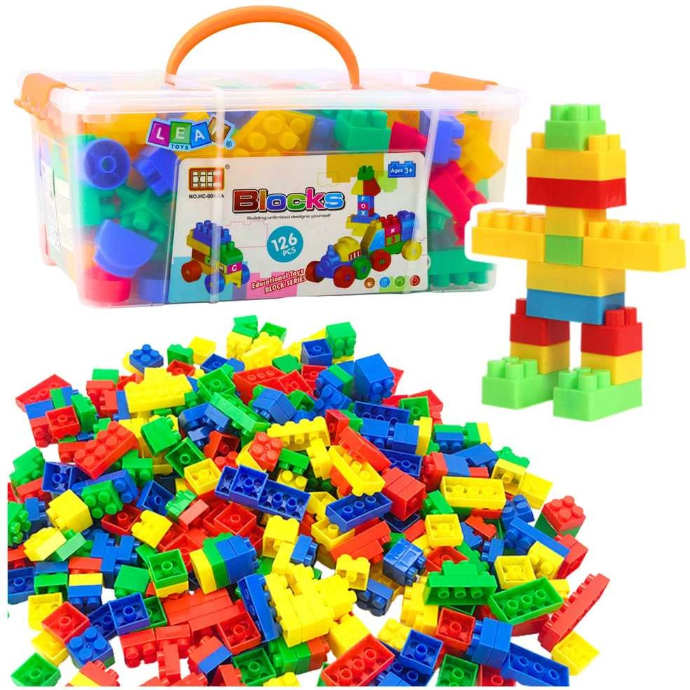Lean Toys Konstruktorius dėžėje 126 vnt. spalvoti