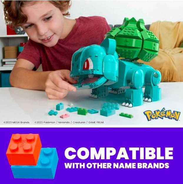 Mattel „Mega Construx Pokemon“ rinkinys „Didysis Bulbasauras“