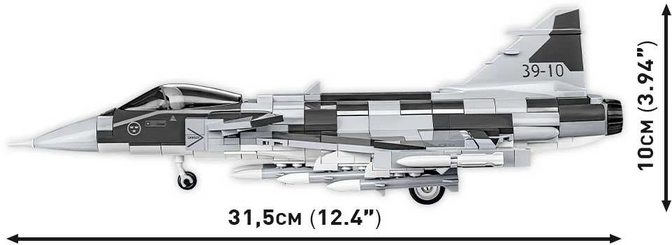 Cobi Konstruktorius karinis lėktuvas Saab Jas 39 Gripen E, 480 detalių