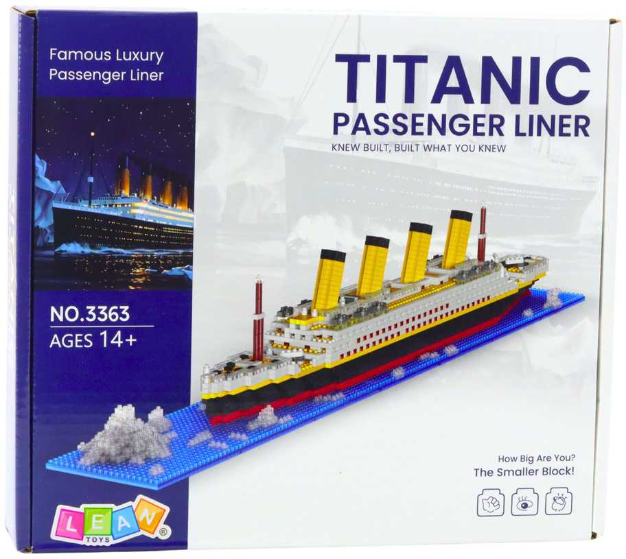 Lean Toys Konstruktorius Laivas Titanic, 1878 detalių