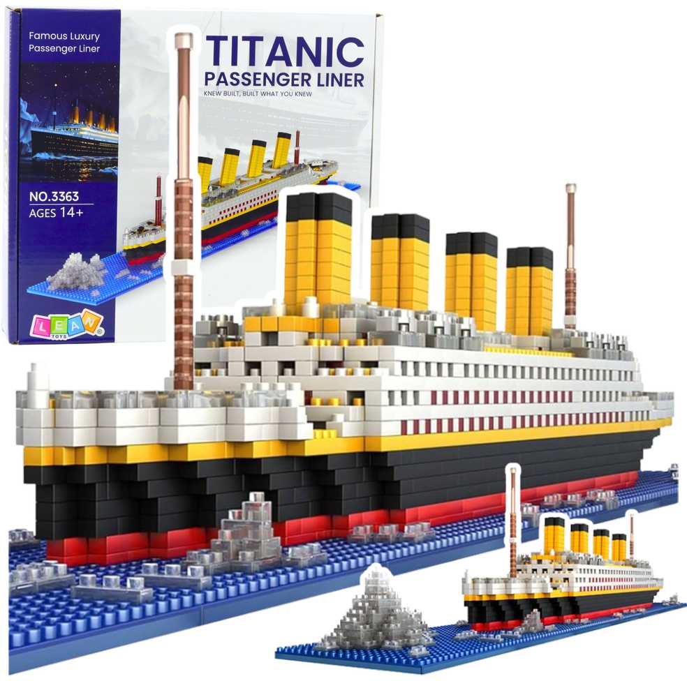 Lean Toys Konstruktorius Laivas Titanic, 1878 detalių